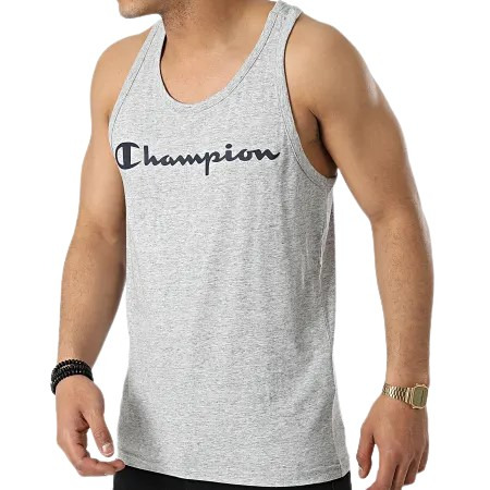 Champion Legacy Baumwolle Kontrast Scrip Logo Tank Top "Grey"