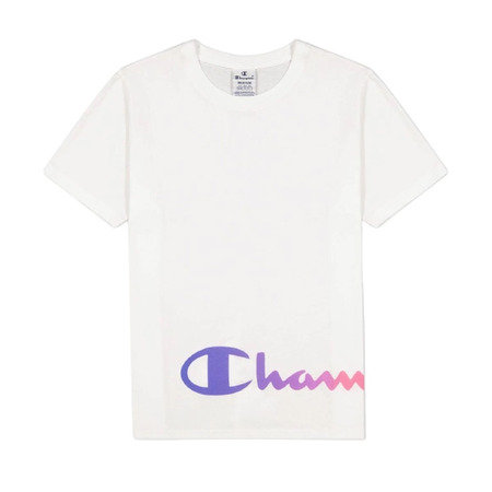 Champion Legacy Baumwoll T-Shirt mit bunten Details "Weiß"