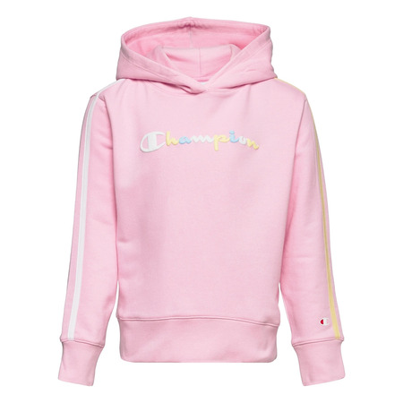 Champion Legacy Girls Script Logo Front Hoodie "Pink"