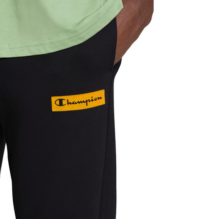 Champion Legacy Rib Cuff Logo Hose "Schwarz"