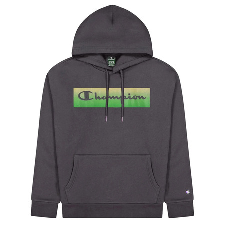 Champion Legacy Script Flock Box Logo Fleece Hoodie "Dark Grey"