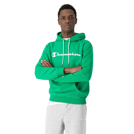 Champion Legacy Script Logo Baumwolle Terry Hoodie "Bright Green"