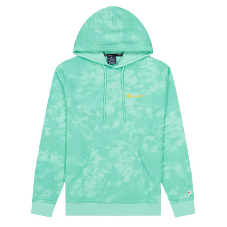 Champion Legacy Tie... Dye Small Script Logo Hoodie "Lime Green"