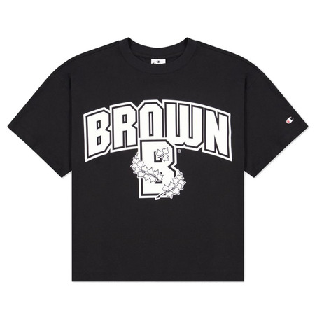 Champion Legacy University Brown Logo Baumwolle T-Shirt