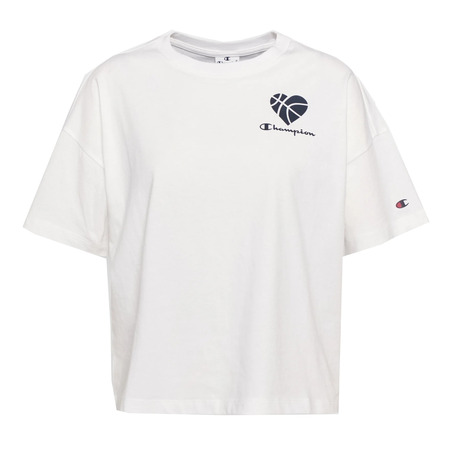 Champion Legacy Wm ́s Logo Liebe Crewneck Tee "Weiß"