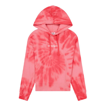 Champion Legacy Wm ́s Tie Dye Scrip Logo Hoodie "Red"