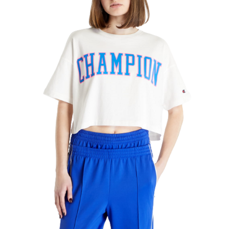 Champion Rochester Buchhandlung Cropped Cotton T-Shirt "White"