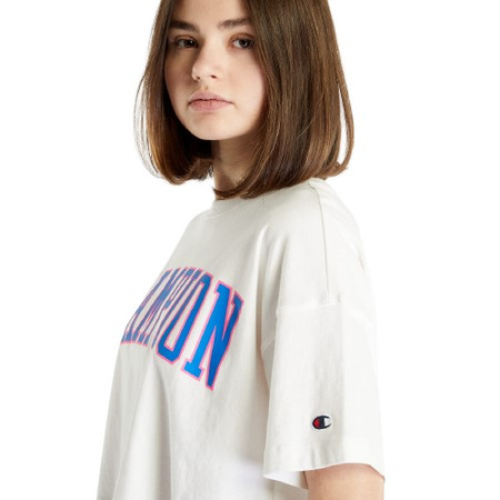 Champion Rochester Buchhandlung Cropped Cotton T-Shirt "White"