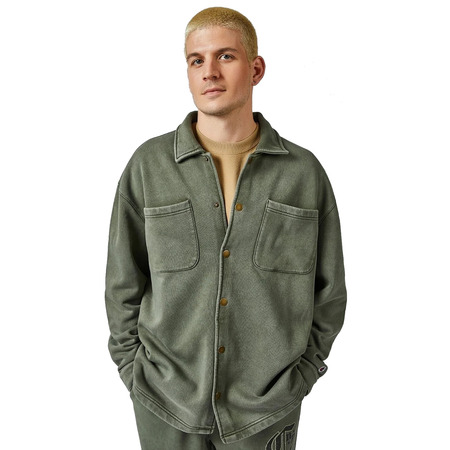 Champion Rochester Garment-Dyed Heavy Full Buttons Fleece Jacke