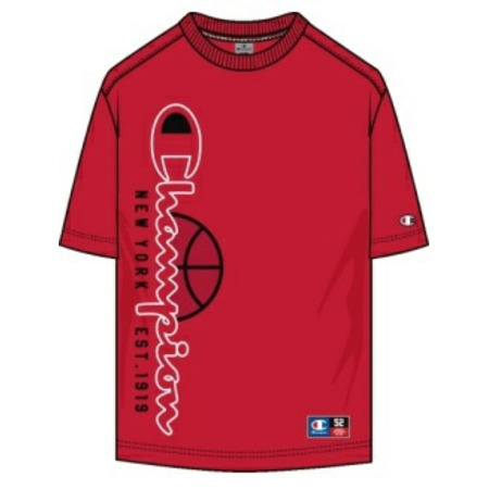 Champion Sport Lifestyle Basketball Big Logo Custom Fit T-Shirt "Red"