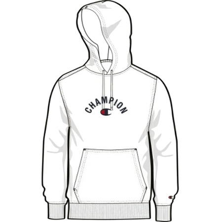 Champion Sport Lifestyle Embroidery Big Logo Hoode Sweatshirt "White"