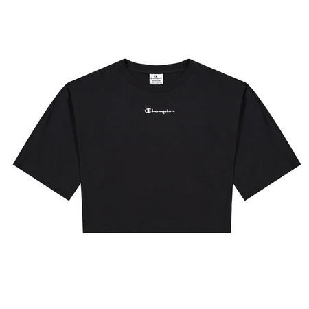 Champion Wm ́s Cropped Back Script Logo T-Shirt "Black"