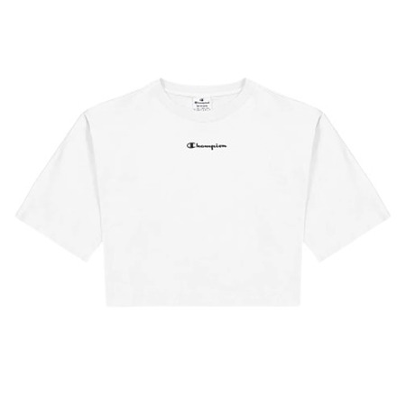 Champion Wm ́s Cropped Back Script Logo T-Shirt "White"