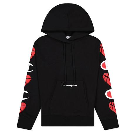 Champion Wm ́s Legacy Logo Ärmel Love Hoodie "Black"