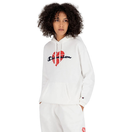 Champion Wm ́s Legacy Scrip Logo Stickerei Love Hoodie "White"