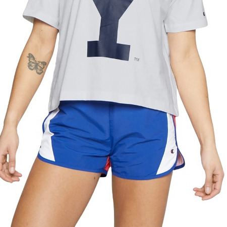 Champion Wmns Legacy Heritage Block Logo Shorts "Blau"