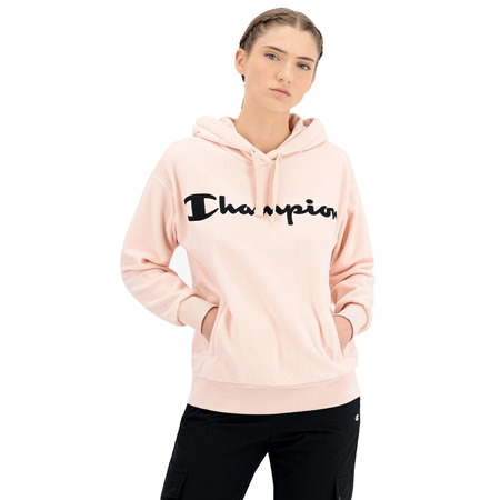 Champion Wn ́s Legacy Script Logo Polar Fleece Hoodie "Rose Tane"