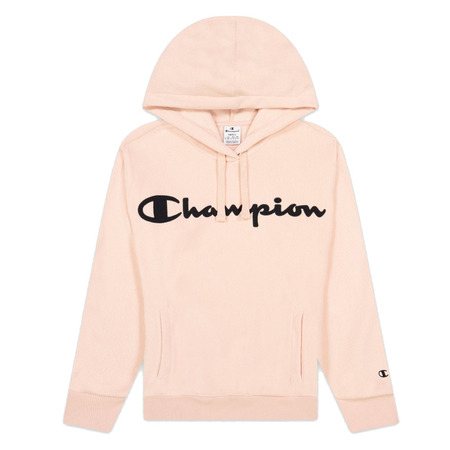 Champion Wn ́s Legacy Script Logo Polar Fleece Hoodie "Rose Tane"