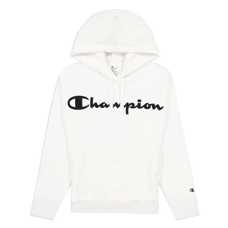 Champion Wn ́s Legacy Script Logo Polar Fleece Hoodie "White"