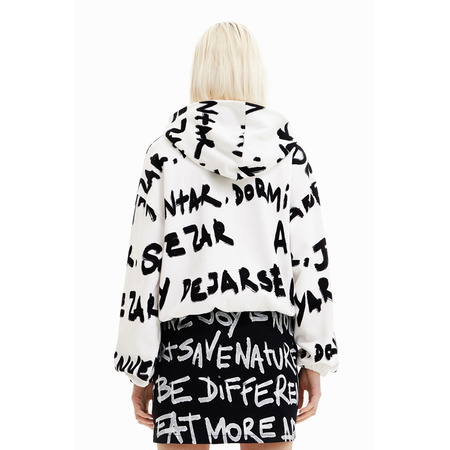 All-Over Manifesto Text Oversize Hoodie