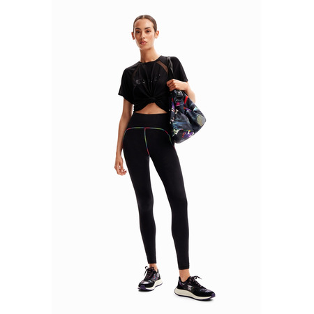 Desigual Contrasting Sport Leggings "Schwarz"