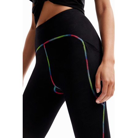 Desigual Contrasting Sport Leggings "Schwarz"