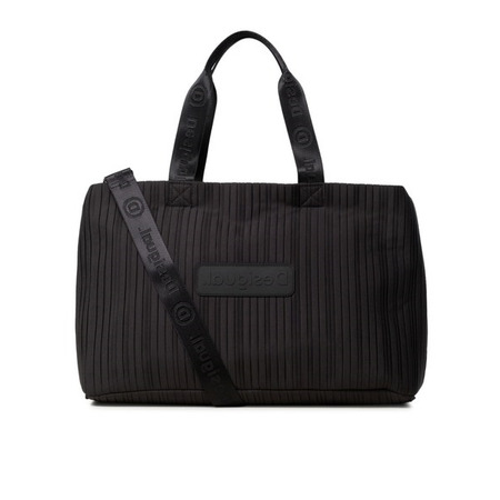 Desigual Duffle Bag Pleats Schwarz