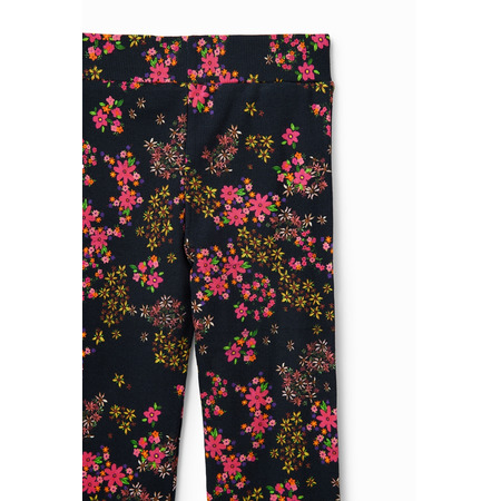 Desigual Girls Floral Flare Leggings "Schwarz"