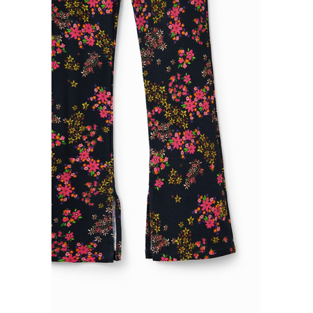 Desigual Girls Floral Flare Leggings "Schwarz"