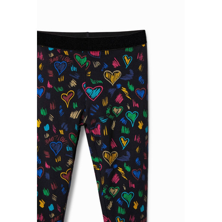 Desigual Girls Slim Heart Leggings