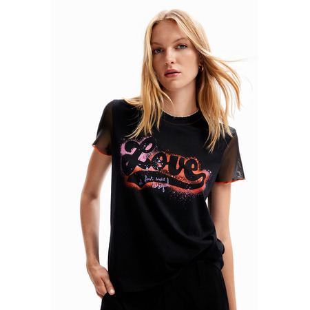 Desigual Graffiti Love T-Shirt "Black"