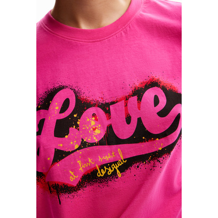 Desigual Graffiti Love T-Shirt "Pink"