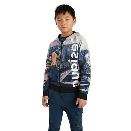 Desigual Kids Kapuzen Horizonte Print Sweatshirt