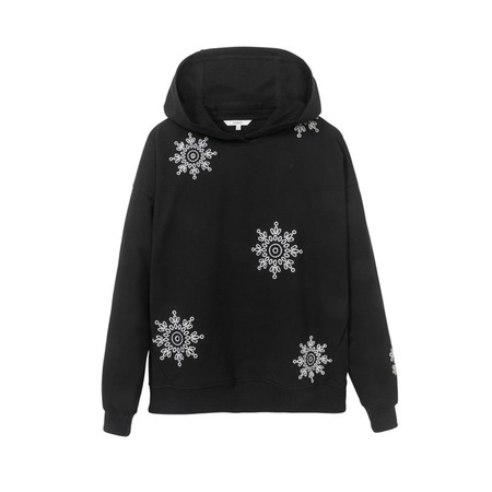 Desigual Hoodie No Zip Swiss Emboide