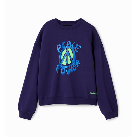 Desigual Junior Oversize Peace Sweatshirt "Blau"