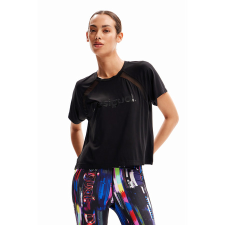 Desigual Mesh Sport T-Shirt "Black"