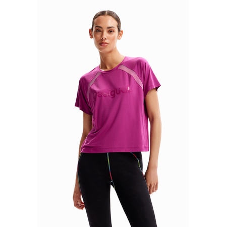 Desigual Mesh Sport T-Shirt "Fuchsia"