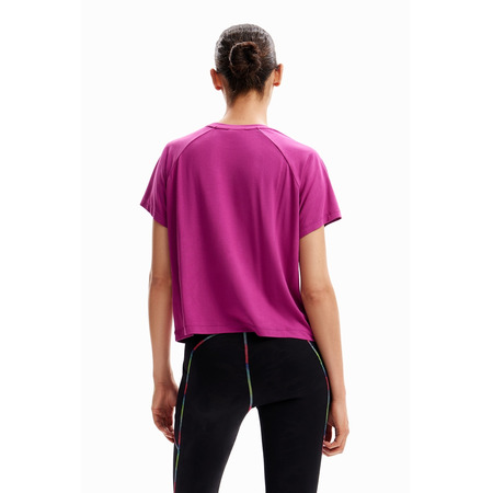 Desigual Mesh Sport T-Shirt "Fuchsia"