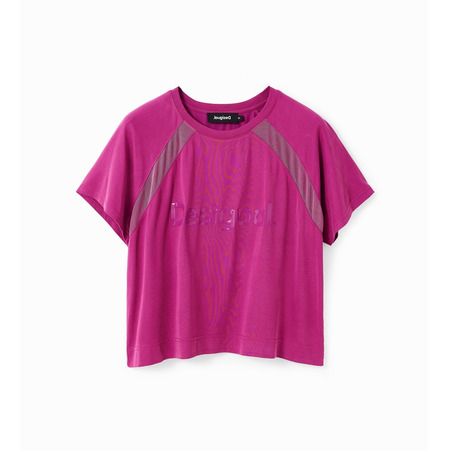 Desigual Mesh Sport T-Shirt "Fuchsia"