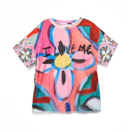 Desigual Girls Painted Flower T-Shirt