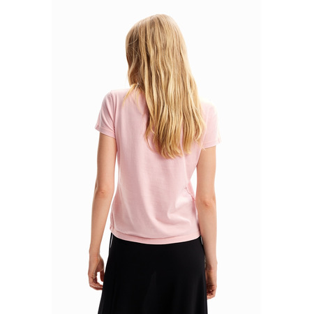 Desigual Slim Strass T-Shirt "Pink"