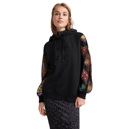 Desigual Transparente Ärmel Sweatshirt