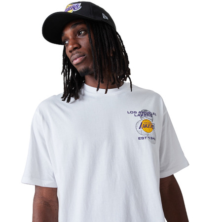 Neu Era NBA L.A. Lakers Basketball Graphic Tee "White"