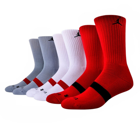 Jordan Dri-FIT Crew Sock (687/gym rot/wolf grau/weiß)