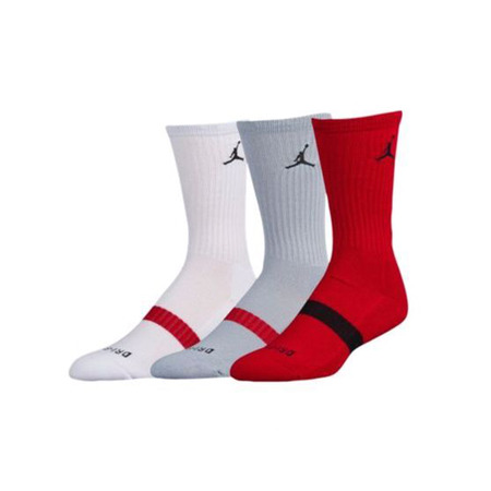 Jordan Dri-FIT Crew Sock (687/gym rot/wolf grau/weiß)