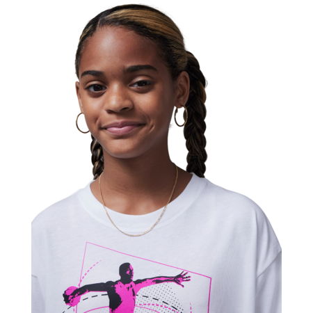 Jordan Girls JDB Flight Time Warp T-Shirt "White"