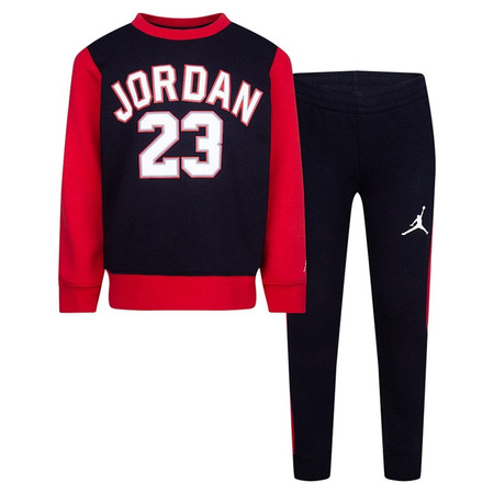 Jordan Infants Air JDB 23 Crew und Jogger Set "Black-Gim Red"