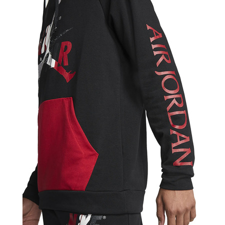 Jordan Jumpman Classics Fleece Pullover Hoodie "Black Red"