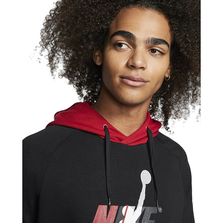 Jordan Jumpman Classics Fleece Pullover Hoodie "Black Red"