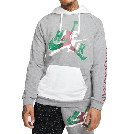 Jordan Jumpman Classics Fleece Pullover Hoodie "CarbonWhite"